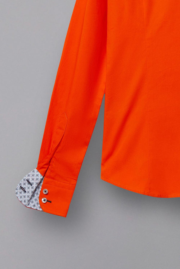Camicia Donna Silvia Iconic Popelin Stretch Arancione