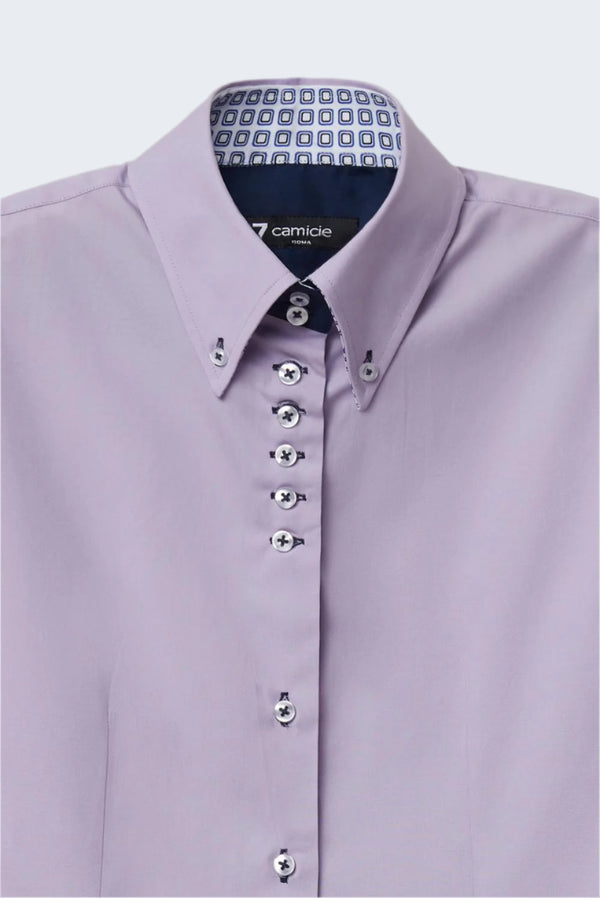 Silvia Iconic Poplin Stretch Women Shirt Lilac