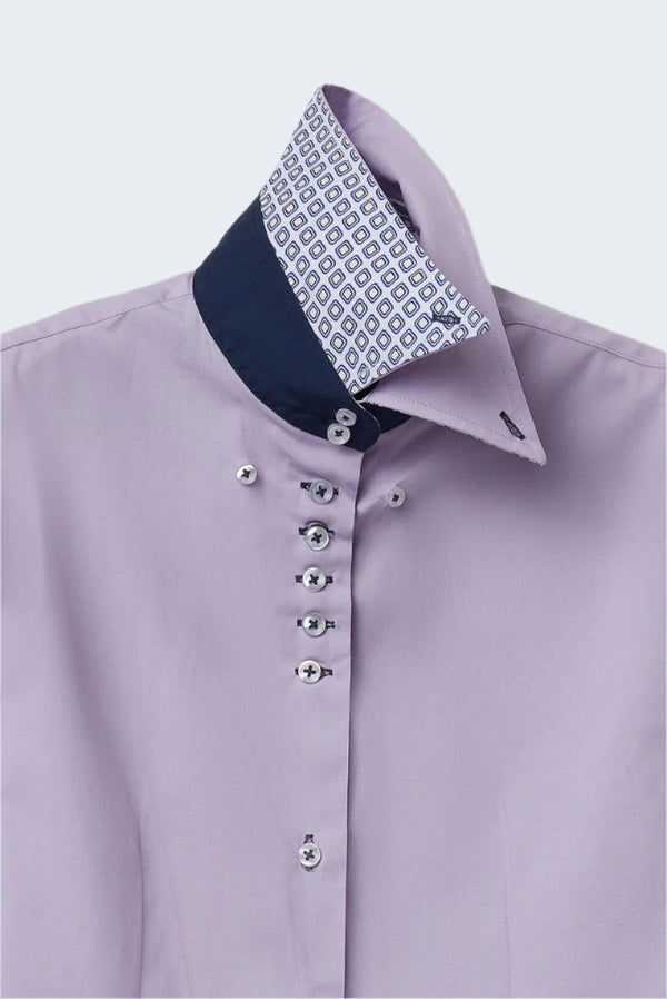 Silvia Iconic Poplin Stretch Women Shirt Lilac