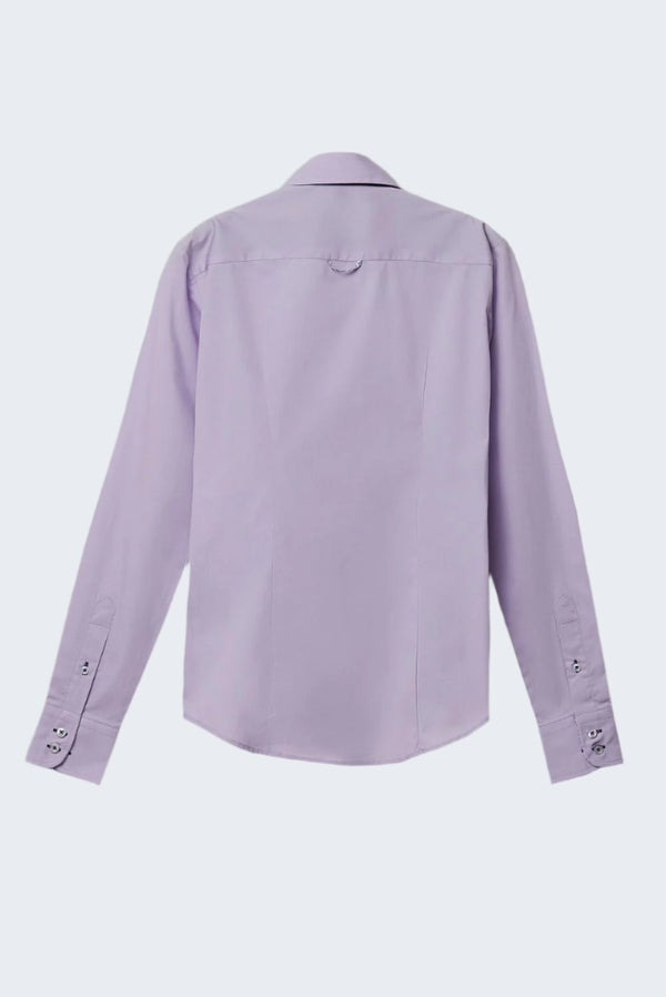 Silvia Iconic Poplin Stretch Women Shirt Lilac