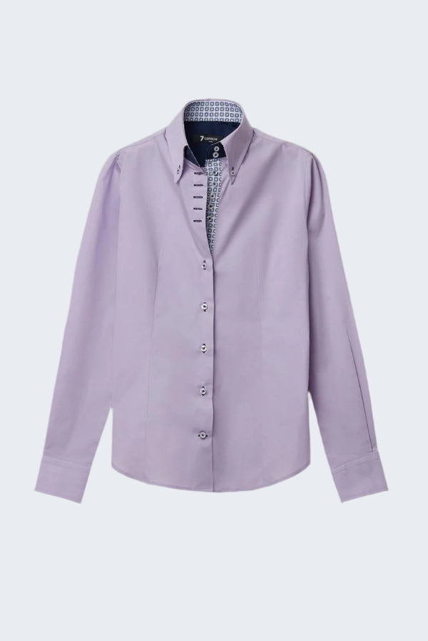 Silvia Iconic Poplin Stretch Women Shirt Lilac