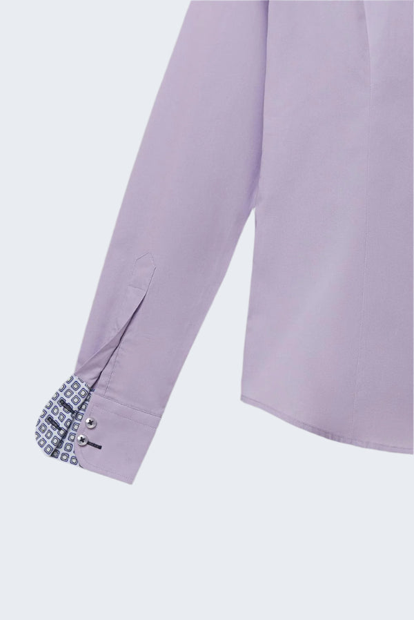 Silvia Iconic Poplin Stretch Women Shirt Lilac