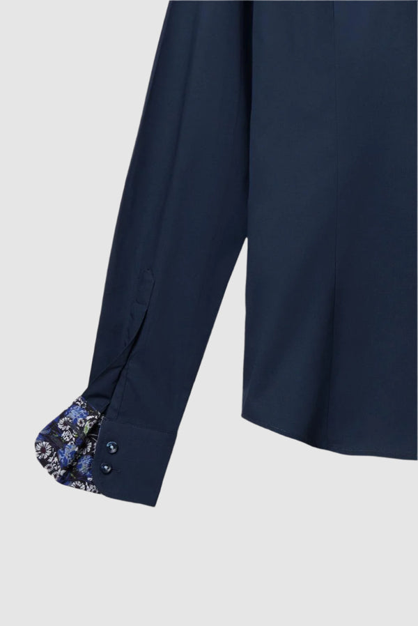Camisa Mujer Silvia Iconic Popelin Stretch Azul