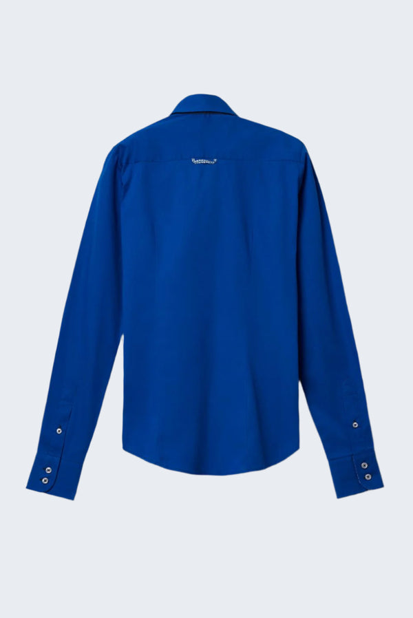 Chemise Femme Silvia Iconic Popelin Stretch Bleu marine