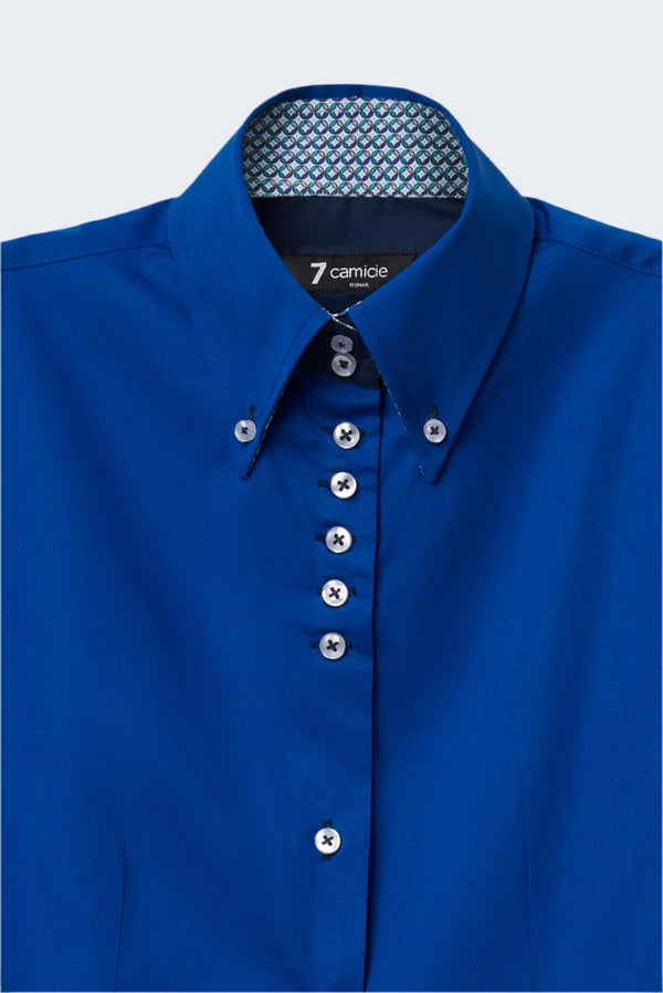 Chemise Femme Silvia Iconic Popelin Stretch Bleu marine