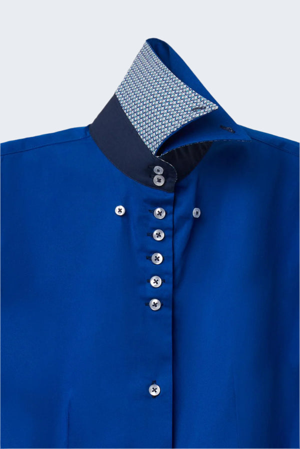 Chemise Femme Silvia Iconic Popelin Stretch Bleu marine
