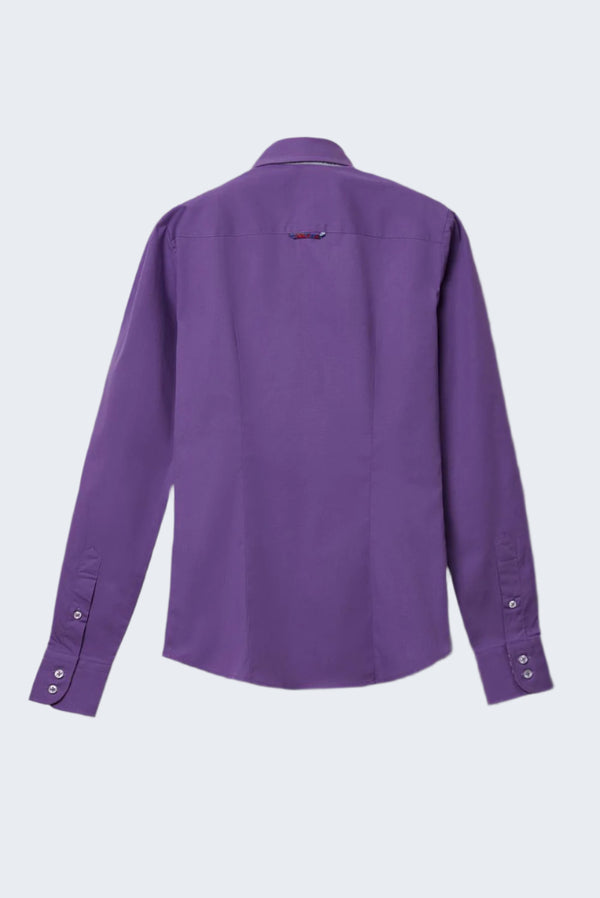 Chemise Femme Silvia Iconic Popelin Stretch Violet