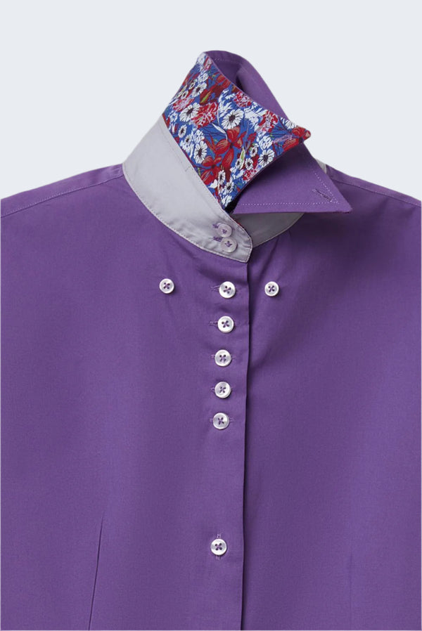 Chemise Femme Silvia Iconic Popelin Stretch Violet