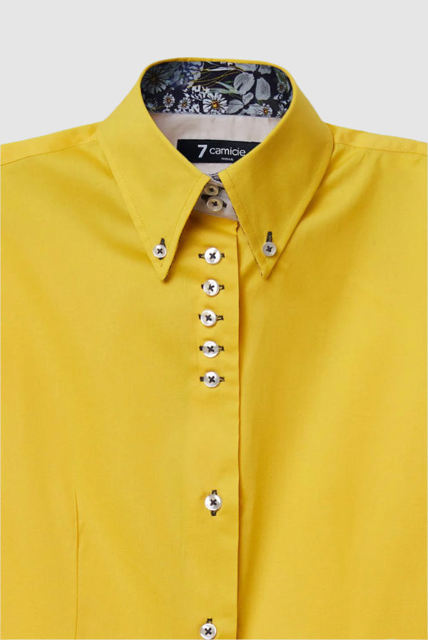 Camisa Mujer Silvia Iconic Popelin Stretch Amarillo