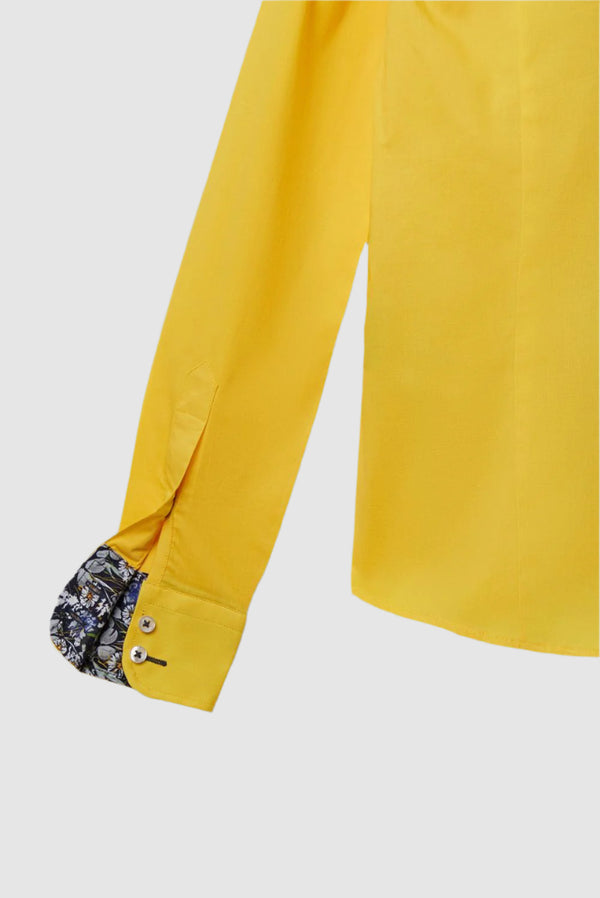 Camisa Mujer Silvia Iconic Popelin Stretch Amarillo