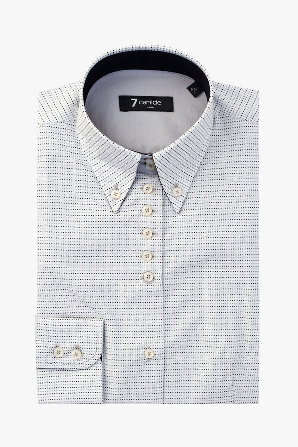 Chemise Femme Silvia Iconic Jacquard Blanc Noir