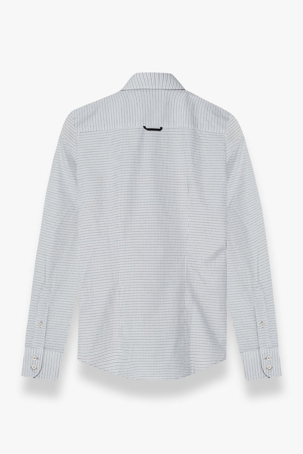 Chemise Femme Silvia Iconic Jacquard Blanc Noir