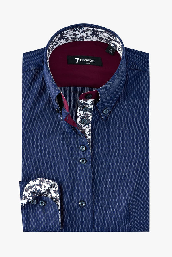 Silvia Iconic Poplin Women Shirt Blue White