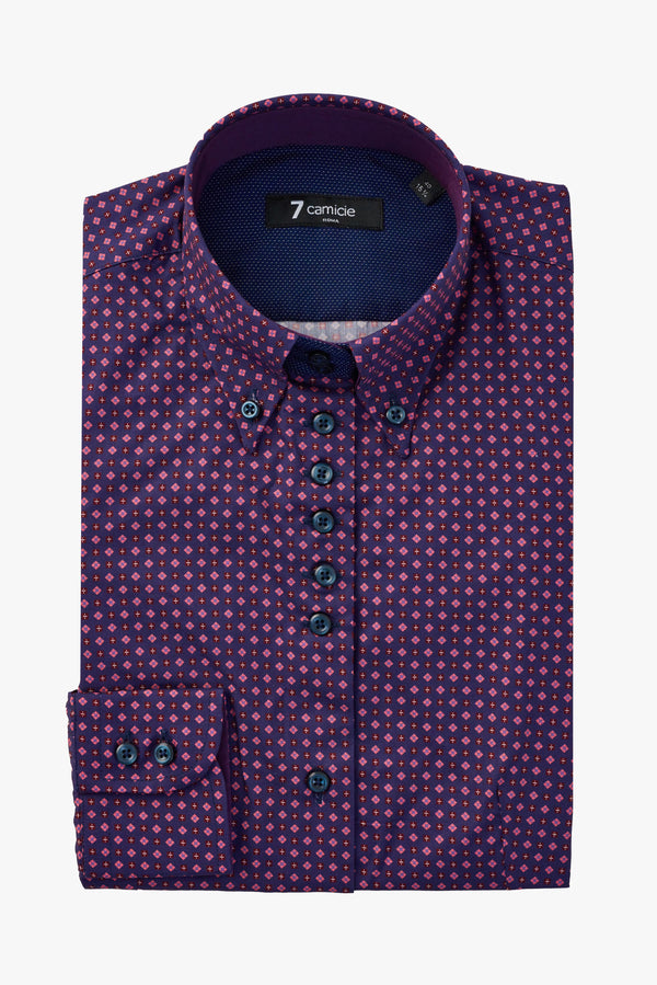 Camisa Mujer Silvia Iconic Popelin Morado Rojo