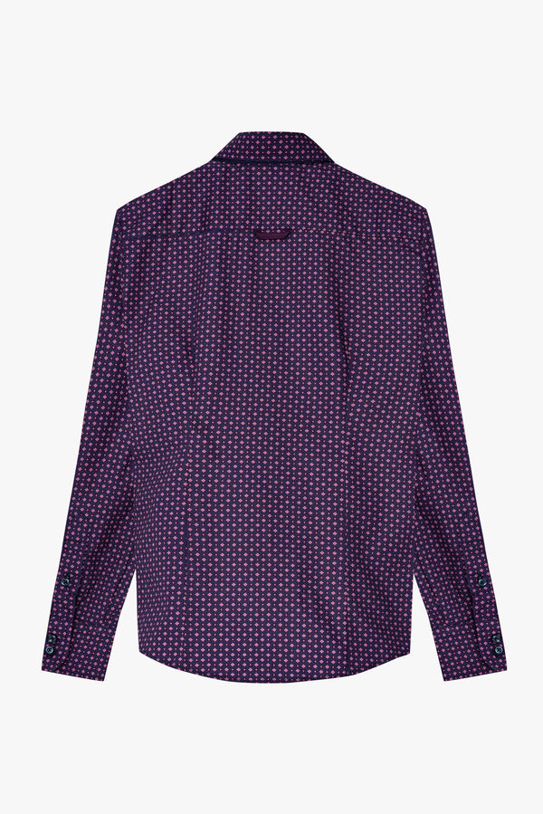 Camisa Mujer Silvia Iconic Popelin Morado Rojo