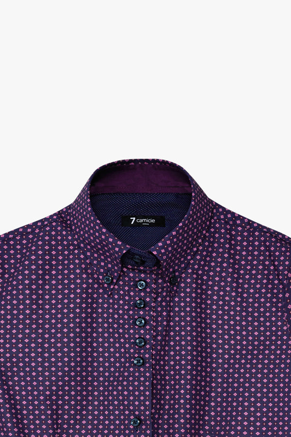 Camisa Mujer Silvia Iconic Popelin Morado Rojo