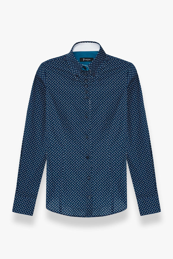 Silvia Iconic Damen Hemd Popelin Blau Hellblau
