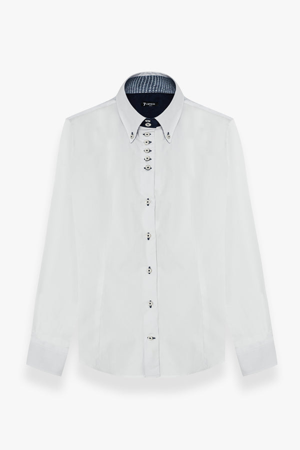 Camisa Mujer Silvia Iconic Popelin Stretch Blanco
