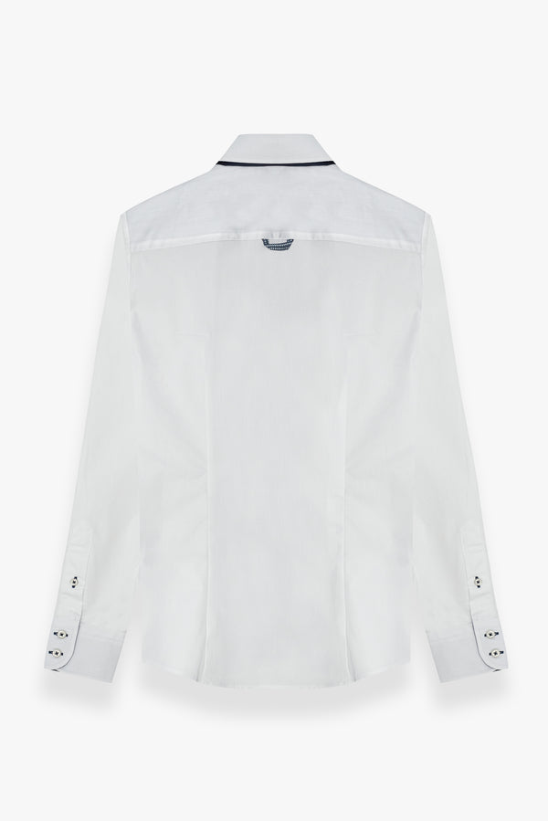 Silvia Iconic Poplin Stretch Women Shirt White