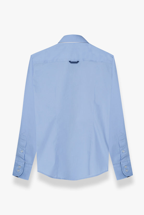 Chemise Femme Silvia Iconic Popelin Stretch Bleu clair