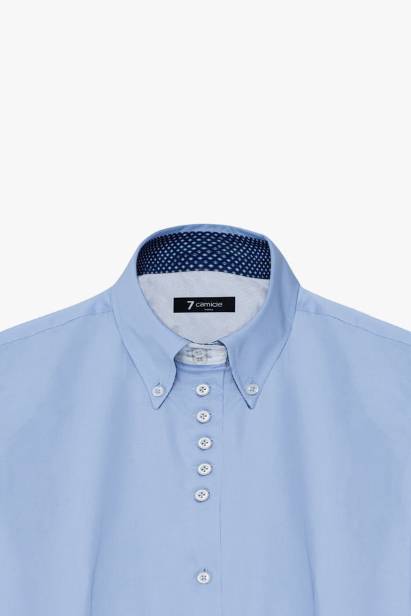 Camisa Mujer Silvia Iconic Popelin Stretch Azul Claro