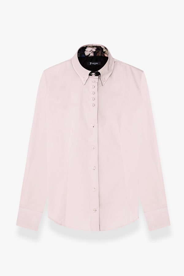 Silvia Iconic Damen Hemd Poplin Stretch Rosa