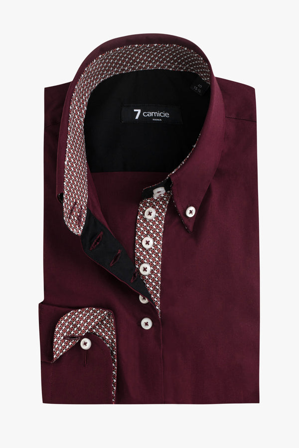 Camicia Donna Silvia Iconic Popelin Stretch Rosso