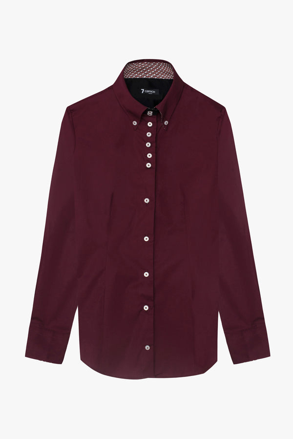 Camicia Donna Silvia Iconic Popelin Stretch Rosso