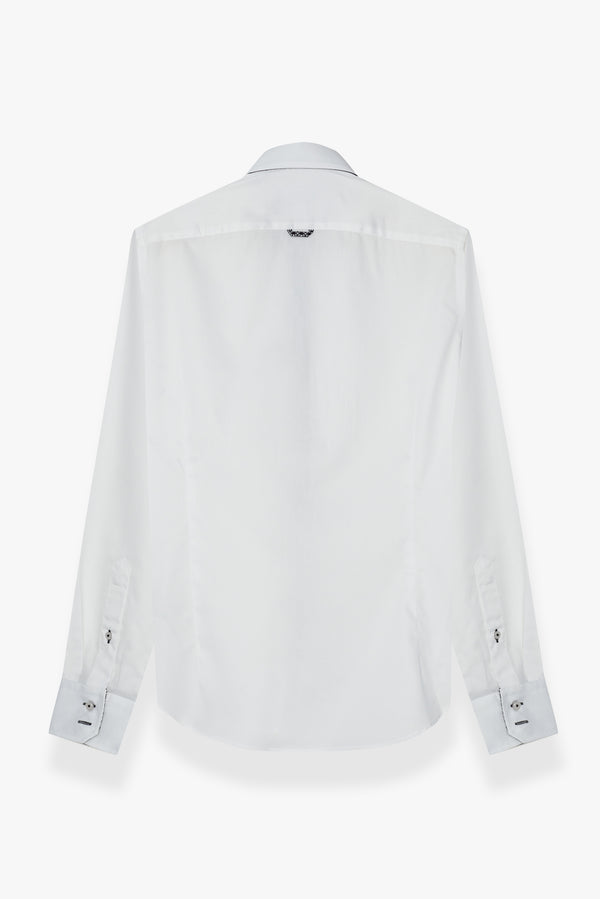 Camicia Uomo Roma Iconic Satin Bianco