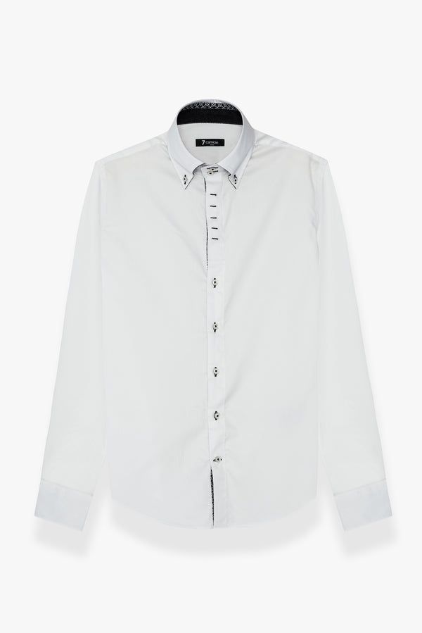 Chemise Homme Roma Iconic Satin Blanc