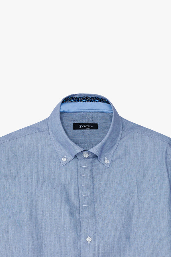 Camisa Hombre Roma Iconic Jacquard Azul Blanco