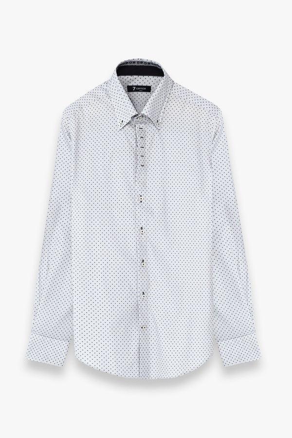 Camisa Hombre Roma Iconic Popelin Gris Negro
