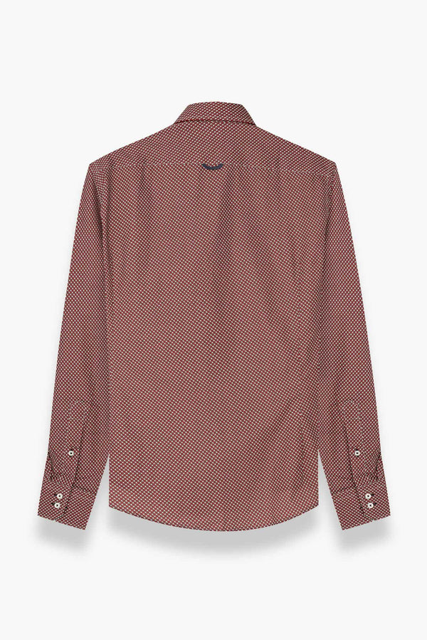 Camisa Hombre Roma Iconic Popelin Rojo Blanco