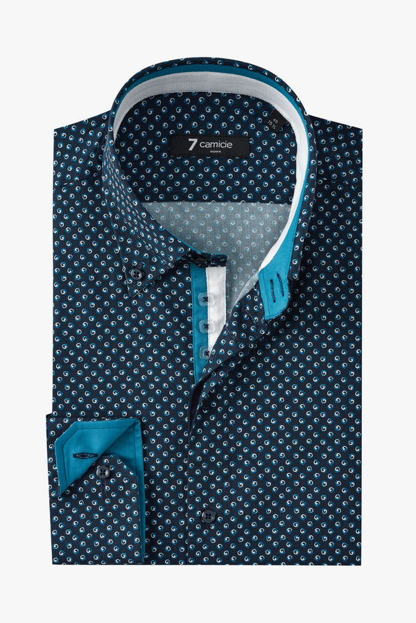 Chemise Homme Roma Iconic Popelin Bleu Bleu clair