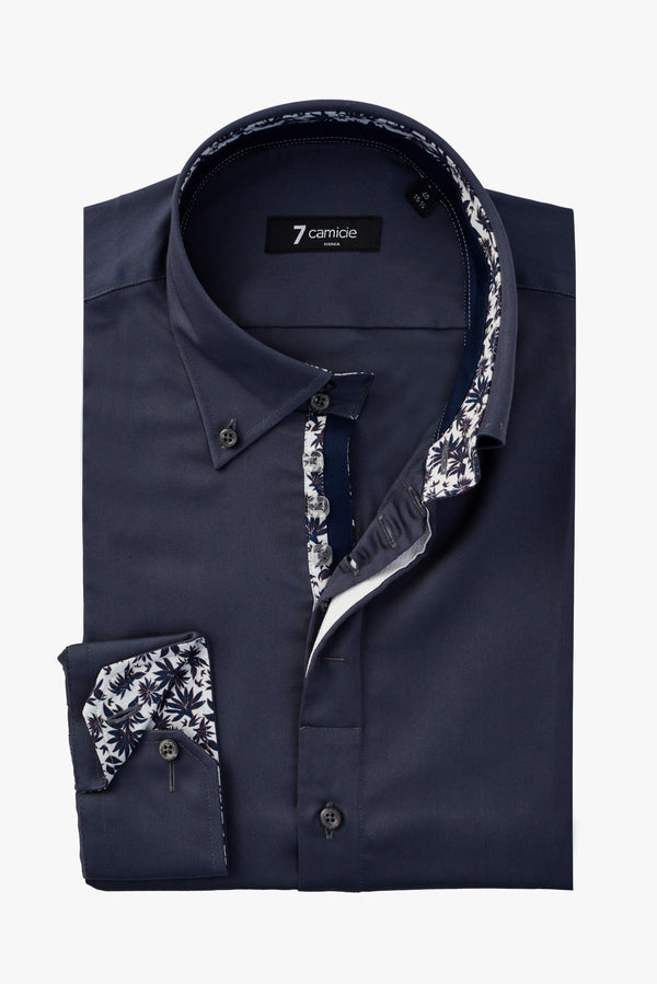 Camisa Hombre Roma Iconic Satin Gris