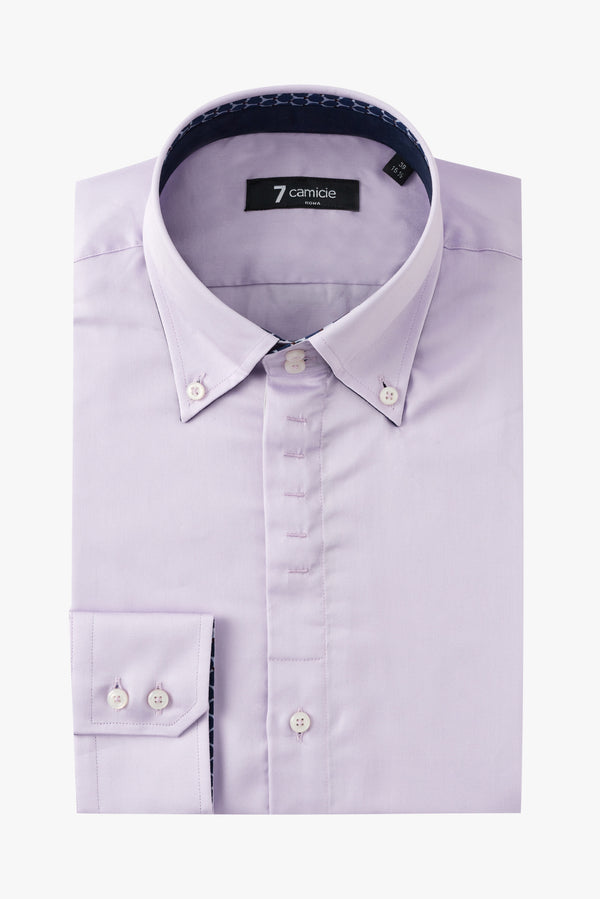 Camisa Hombre Roma Iconic Satin Lila