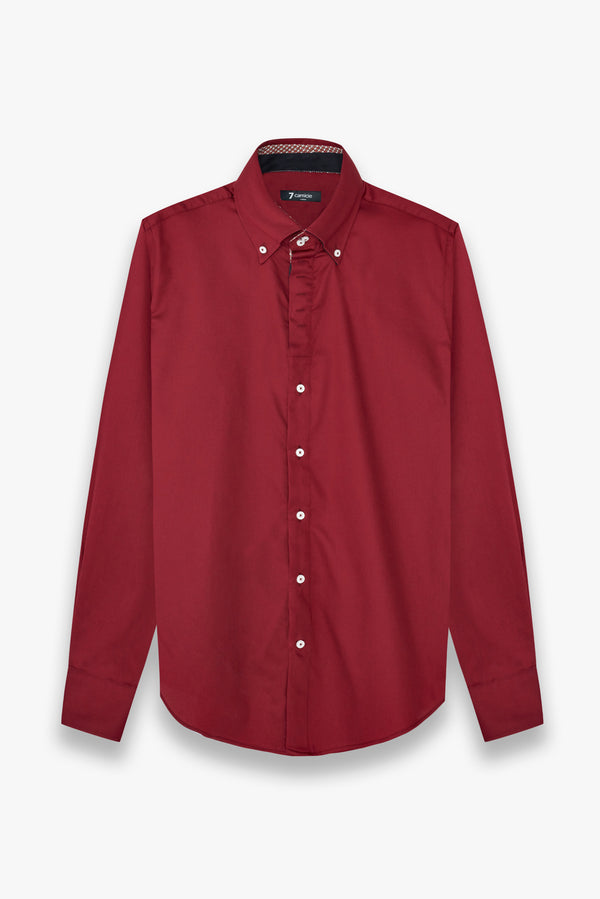 Chemise Homme Roma Iconic Satin Rouge