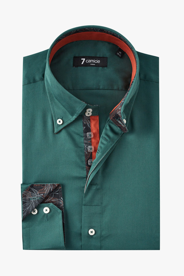 Chemise Homme Roma Iconic Satin Vert