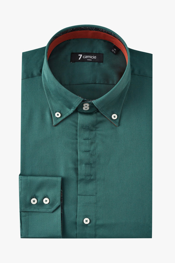 Chemise Homme Roma Iconic Satin Vert