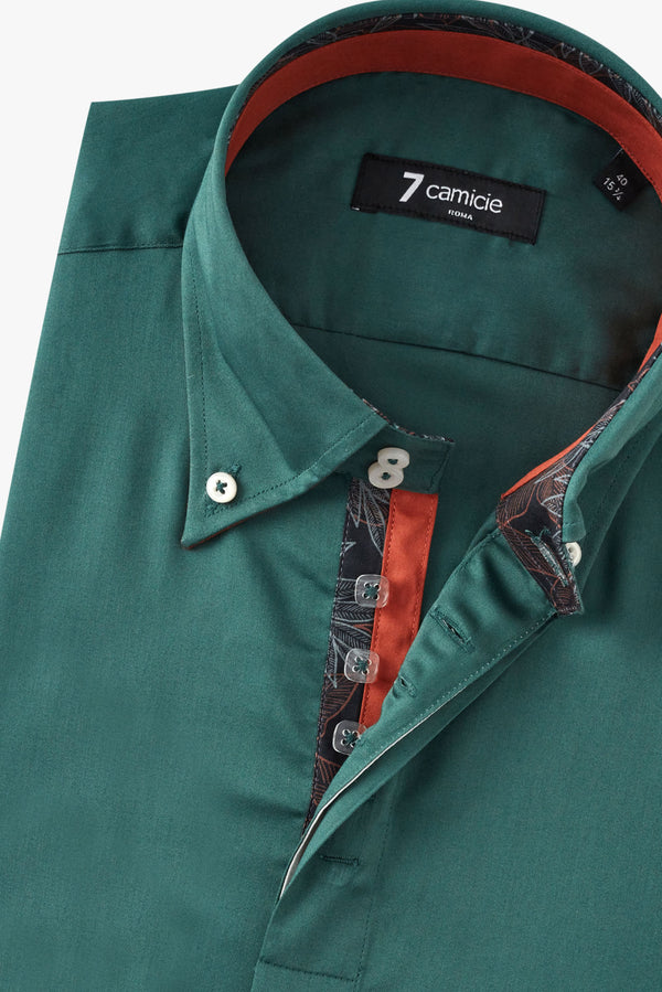 Chemise Homme Roma Iconic Satin Vert