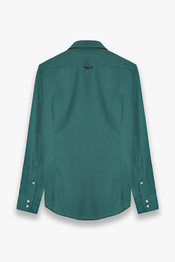 Chemise Homme Roma Iconic Satin Vert