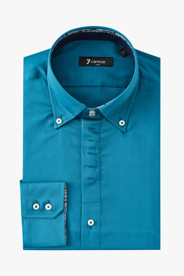 Roma Iconic Satin Man Shirt Green