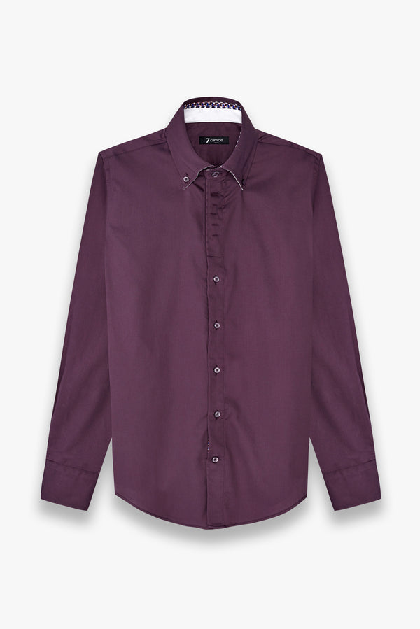 Chemise Homme Roma Iconic Satin Violet