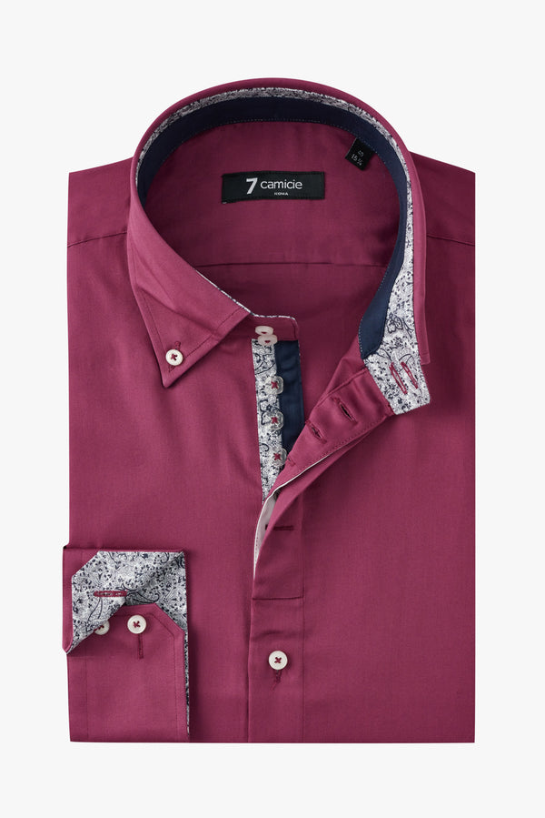 Chemise Homme Roma Iconic Satin Violet