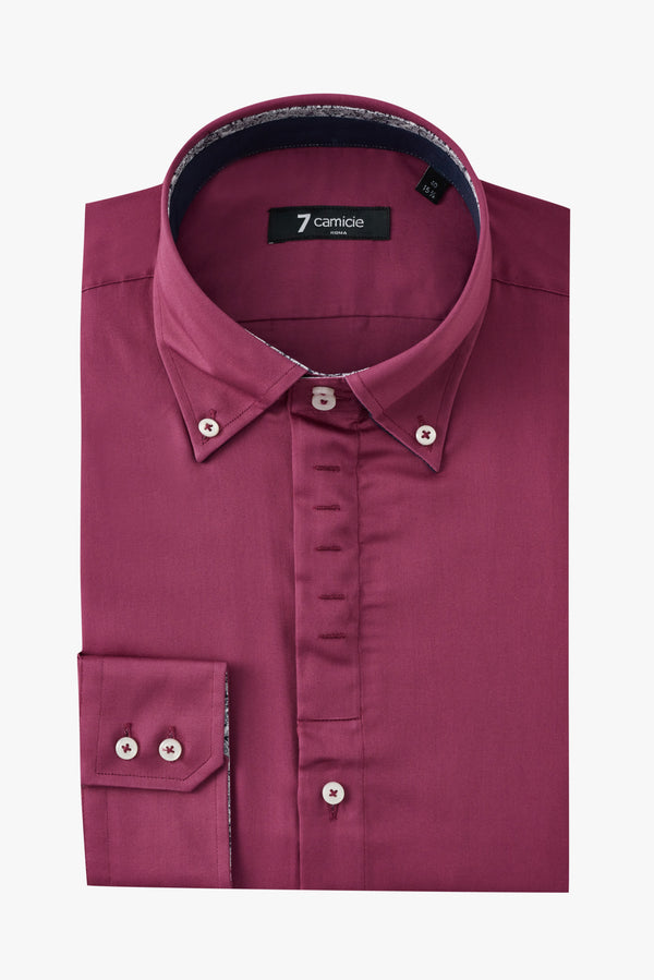 Chemise Homme Roma Iconic Satin Violet