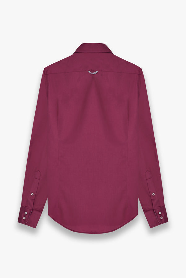 Roma Iconic Herren Hemd Satin Violett