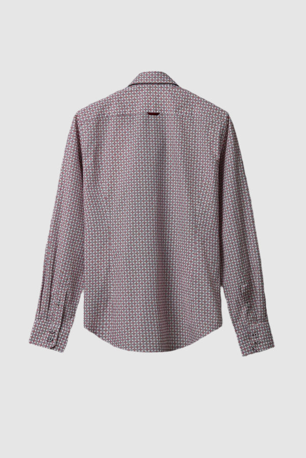 Camisa Hombre Roma Iconic Popelin Blanco Rojo