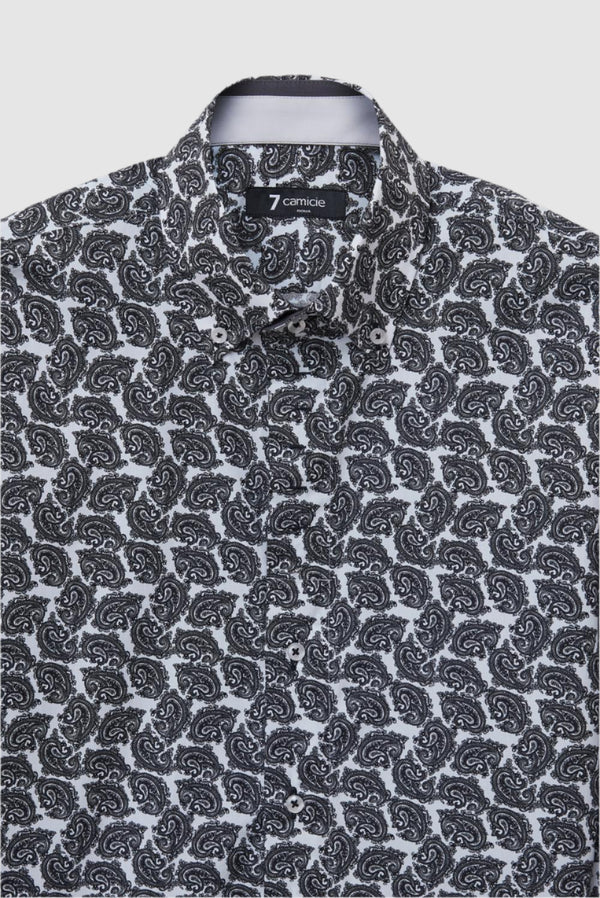 Roma Iconic Poplin Man Shirt White Black