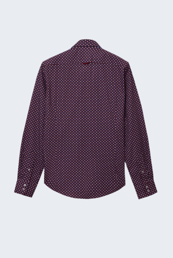 Camisa Hombre Roma Iconic Popelin Rojo Blanco