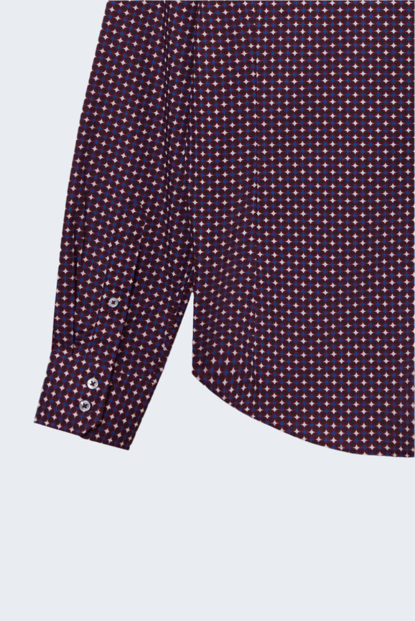 Camisa Hombre Roma Iconic Popelin Rojo Blanco